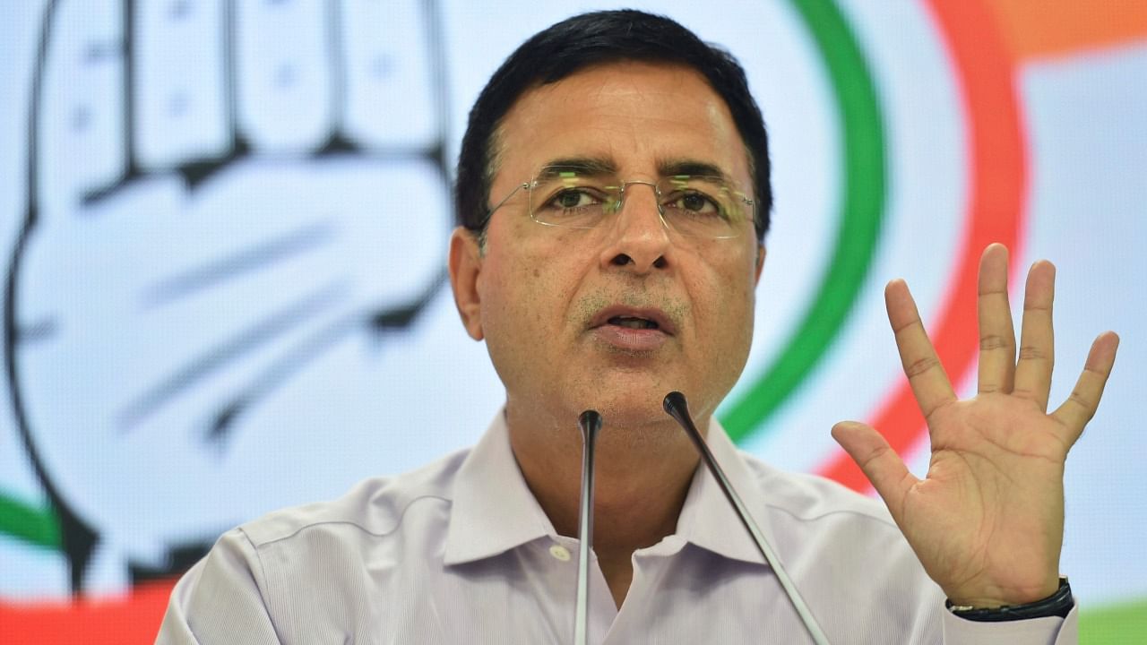 Surjewala said there is a sorrow and fury not only in every Congress worker over the development, but in every citizen who believes in India and Indianness. Credit: PTI file photo