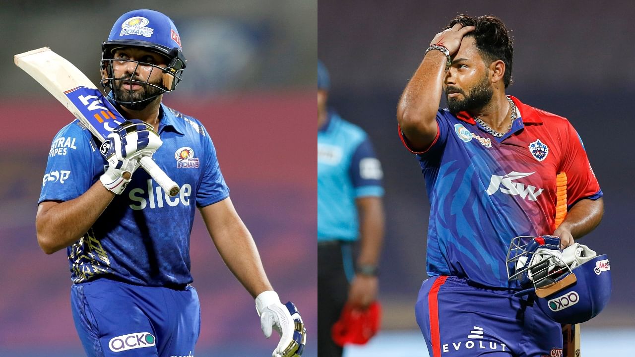 Mumbai Indian skipper Rohit Sharma and Delhi Capitals captain Rishabh Pant. Credit: PTI Photos