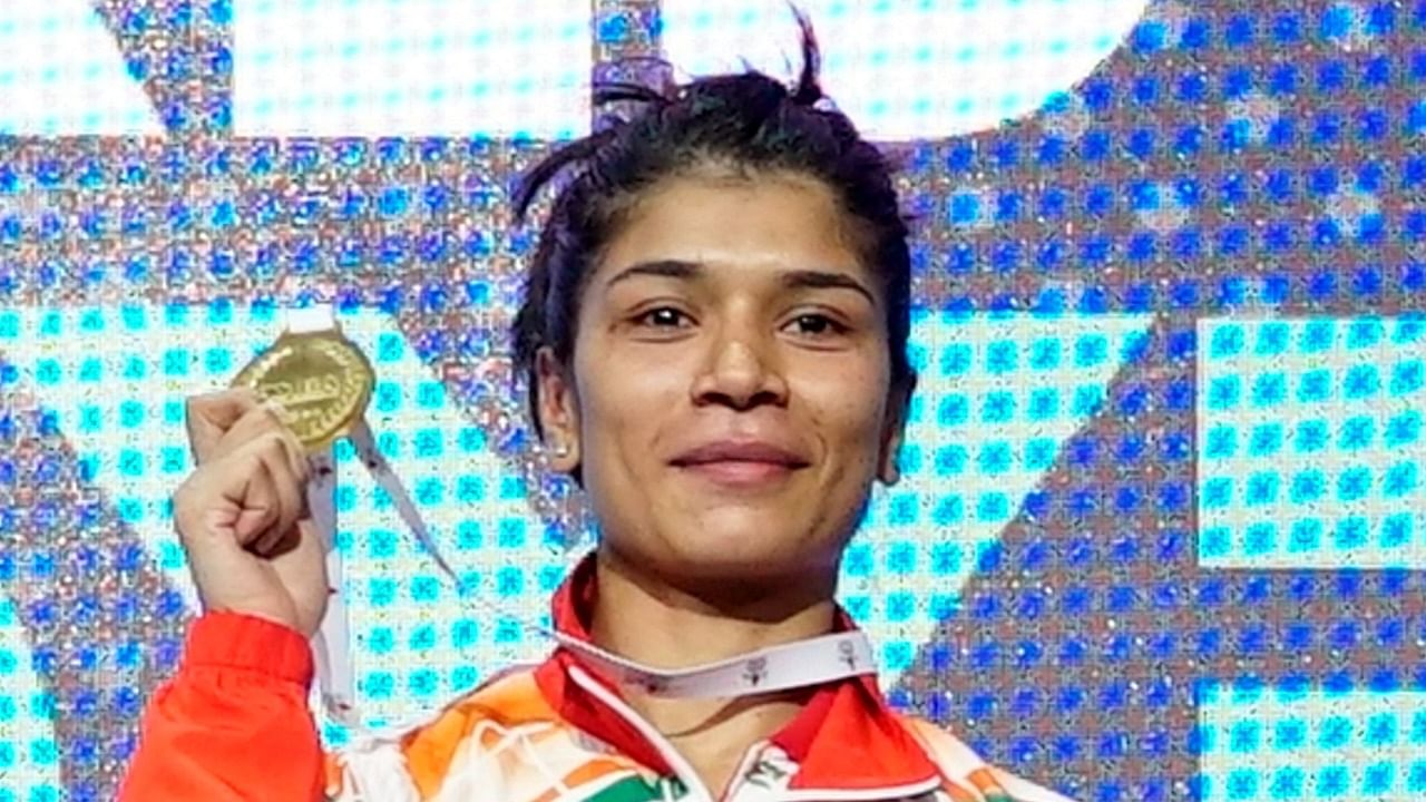 Nikhat Zareen continued her stellar run, giving India its first gold in four years at the World Championship. Credit: PTI Photo