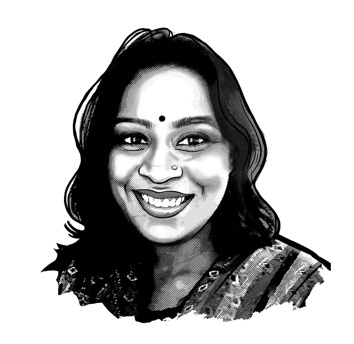 Aarthi Ramachandran writer and journalist, seeks to make signposts for those getting lost, like herself@homernods. Credit: DH illustration