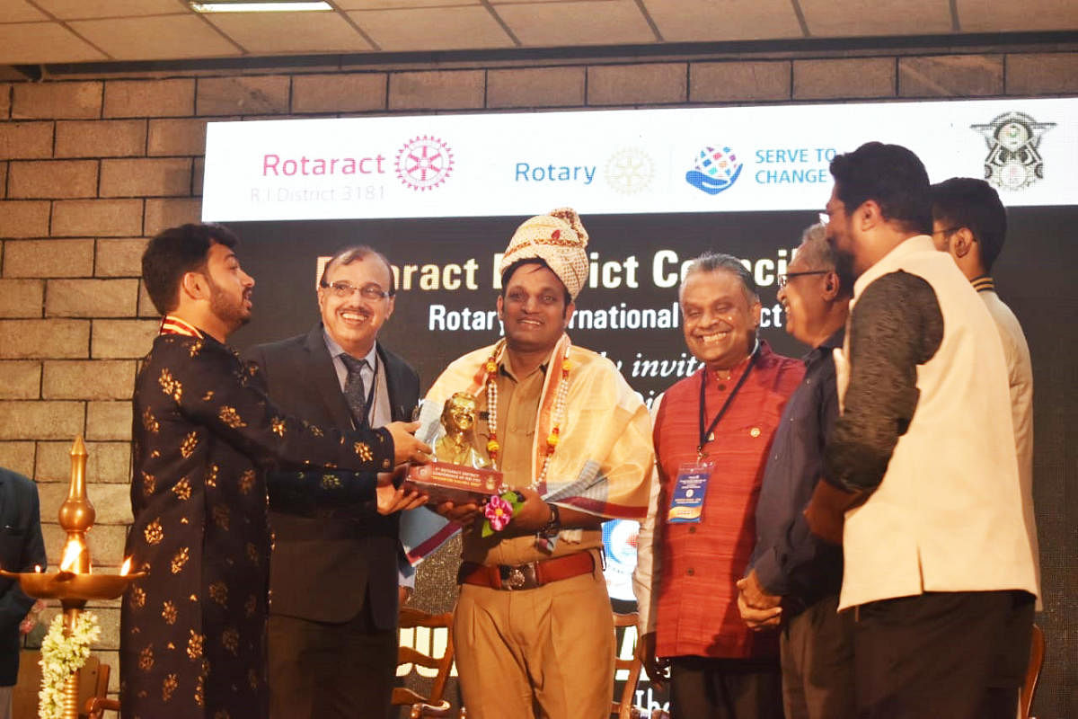 Commissioner of Police N Shashi Kumar was felicitated during a two-day Rotaract district conference held in Adyar.