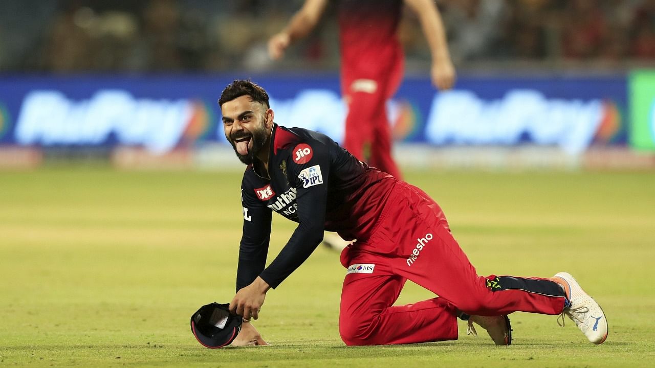 But 'King' Kohli bounced back just in time for his team's final league game with a match-winning 73 off 54 balls that helped the team make the top four. Credit: PTI Photo