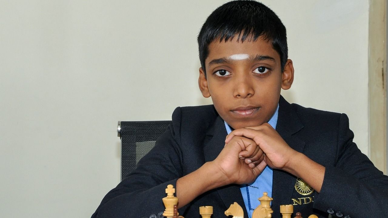 Young Indian Grandmaster R Praggnanandhaa. Credit: PTI Photo