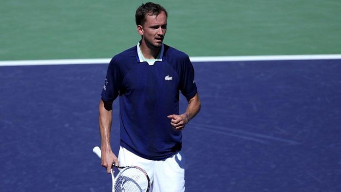 Medvedev, who came into Paris with just one match on clay this year following hernia surgery, routed Argentina's 103rd-ranked Facundo Bagnis 6-2, 6-2, 6-2 on the back of 35 winners and eight breaks of serve. Credit: AFP File Photo