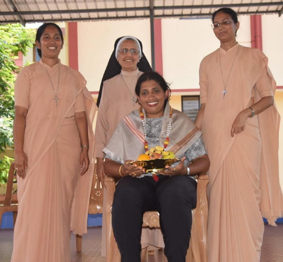 St Agnes College Physical Education Director Vasudha S was felicitated at the college in Mangaluru.