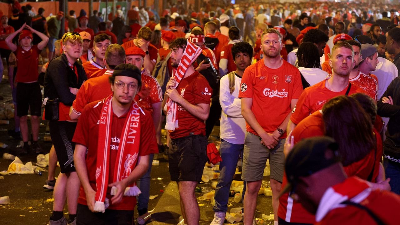 Thousands of supporters were still massed outside the stadium with half an hour to go to kick-off. Credit: Reuters Photo