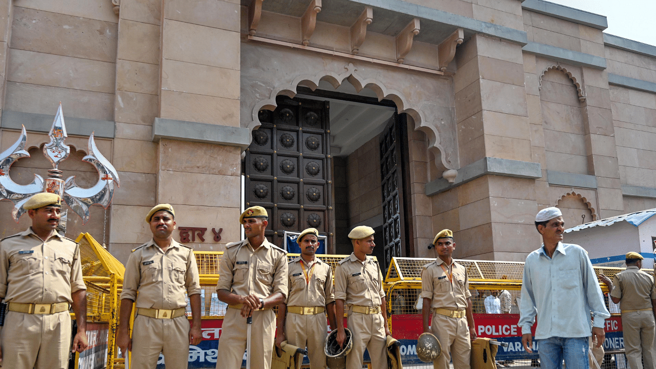Security at Gyanvapi Masjid. Credit: PTI Photo