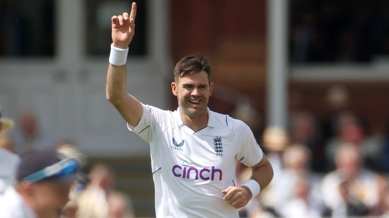 England's James Anderson. Credit: Reuters Photo