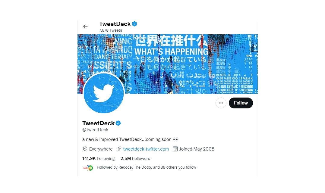 TweetDeck Twitter handle (screen-grab)