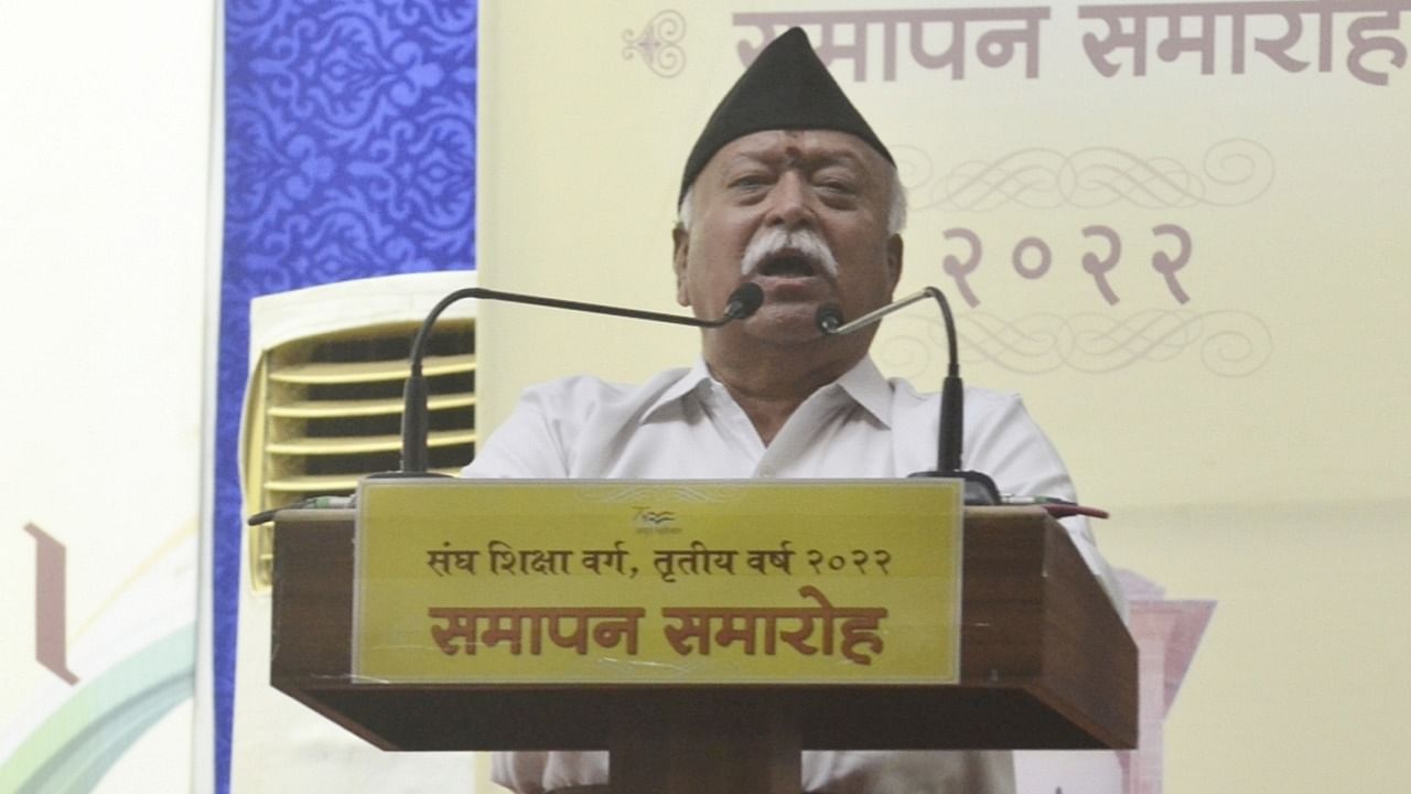 RSS chief Mohan Bhagwat. Credit: IANS Photo