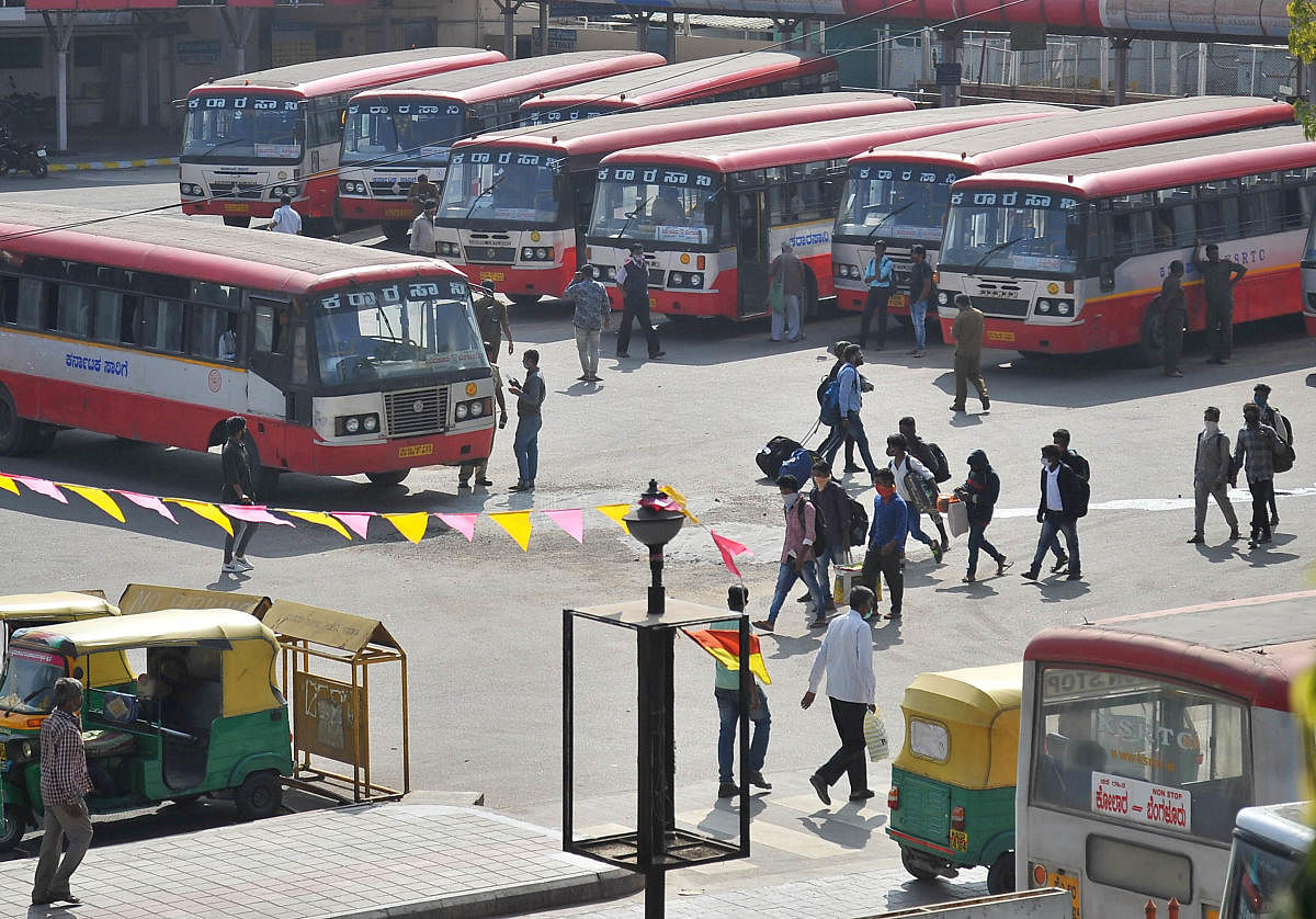 The road transport corporations are the lifeline of Karnataka's public transport system. Credit: DH File Photo