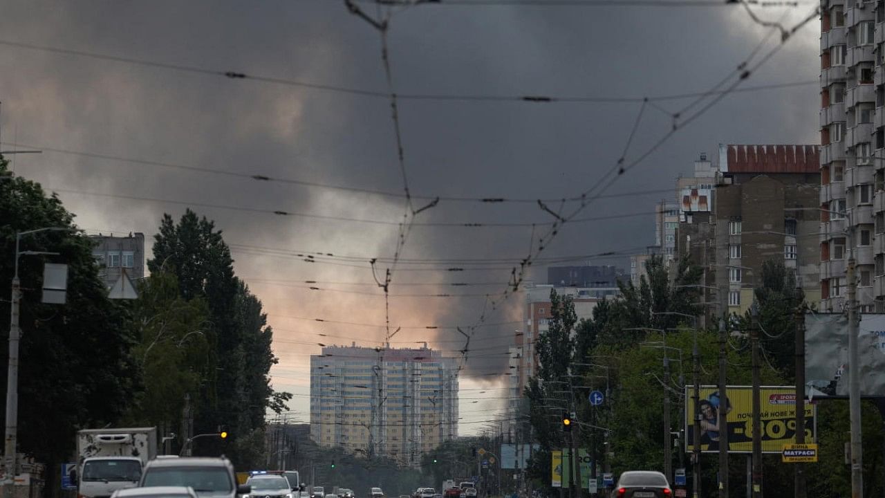 Russia's attack on Ukraine continues, in Kyiv. Credit: Reuters Photo