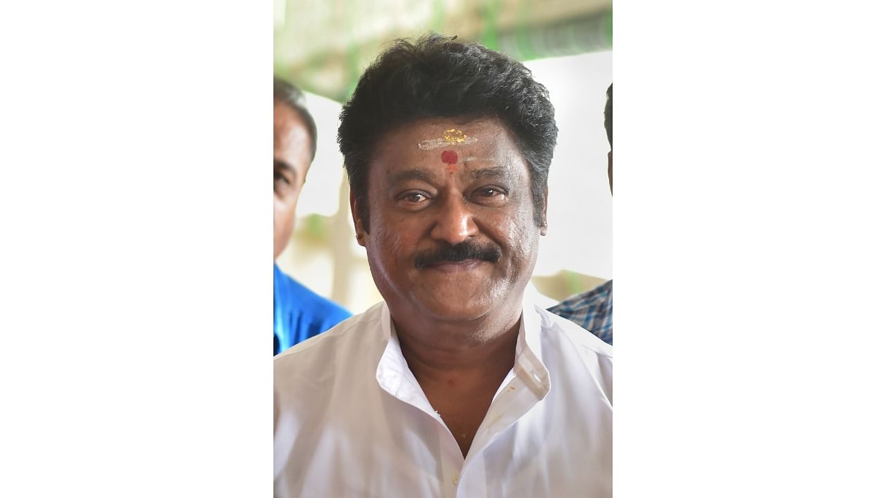 Jaggesh, the acclaimed actor and a household name in Karnataka who is now poised to represent the state in Rajya Sabha as the BJP’s candidate. Credit: PTI Photo