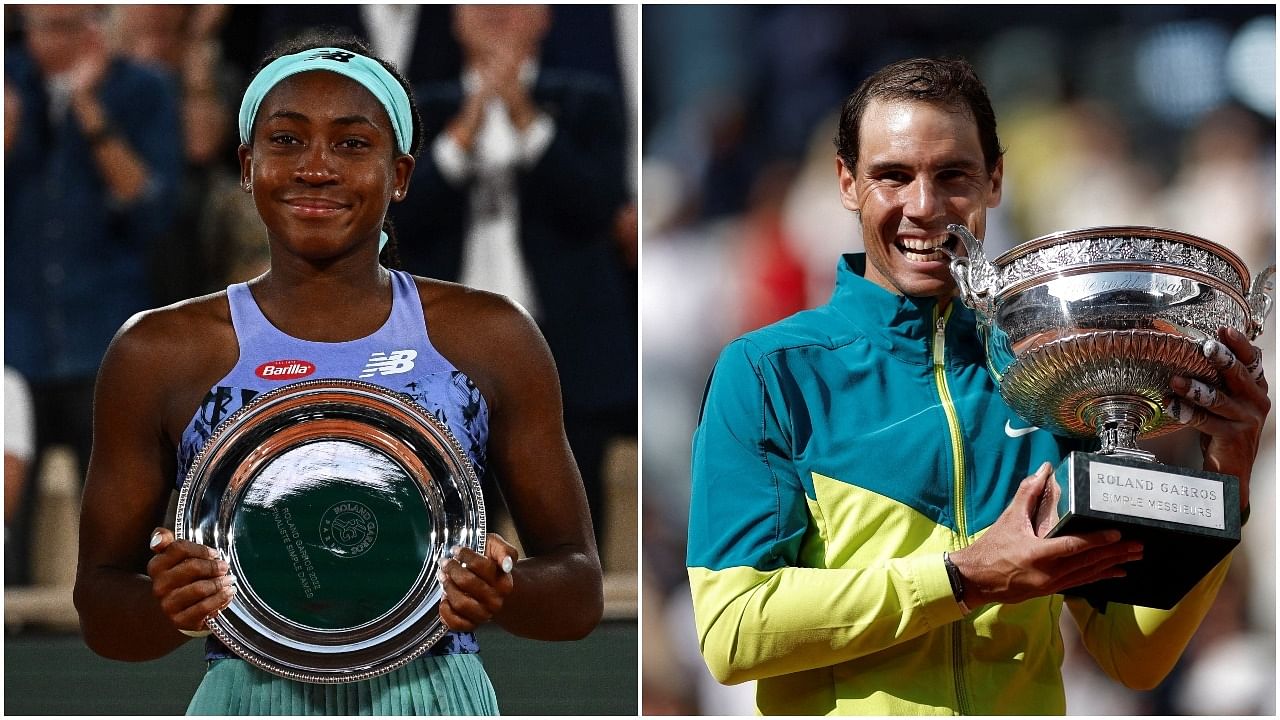 Coco Gauff and Rafael Nadal. Credit: Agency Photos