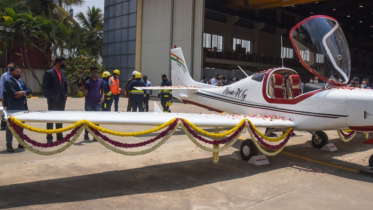 Roll out programme of Hansa NG by CSIR National Aerospace Laboratories (NAL) in Bengaluru. Credit: DH File Photo