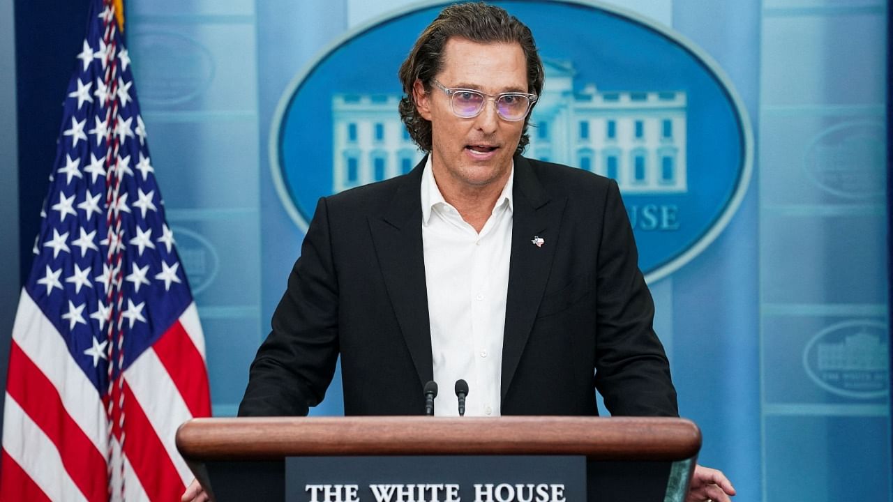 Actor Matthew McConaughey speaks at the White House. Credit: Reuters Photo