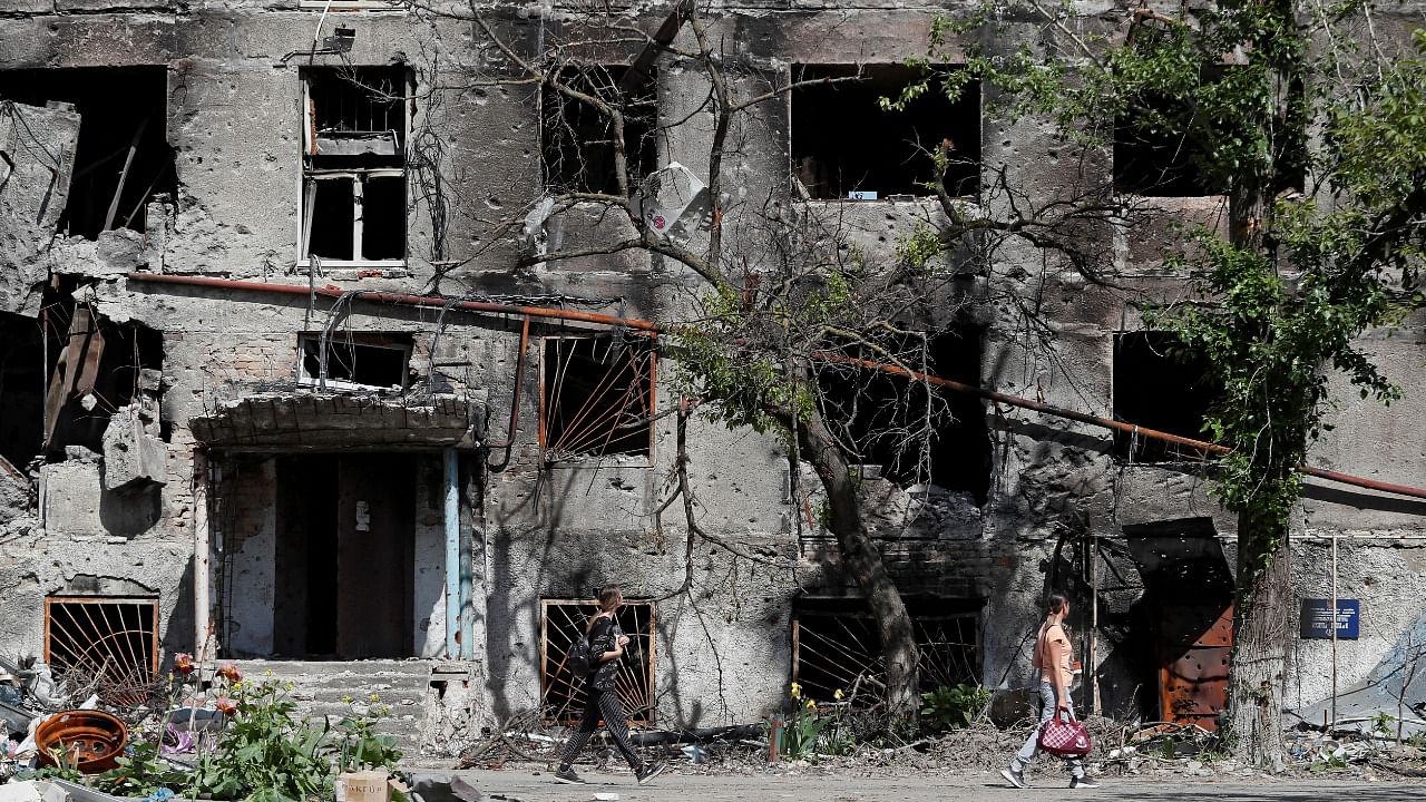 The mayor of Mariupol - reduced to ruins by a Russian siege – said sanitation systems were broken and corpses were rotting in the streets. Credit: Reuters Photo