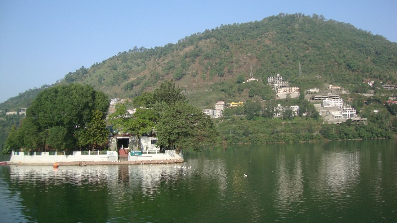The quaint island in the middle of Bhimtal lake is a major tourist attraction. Photo by author