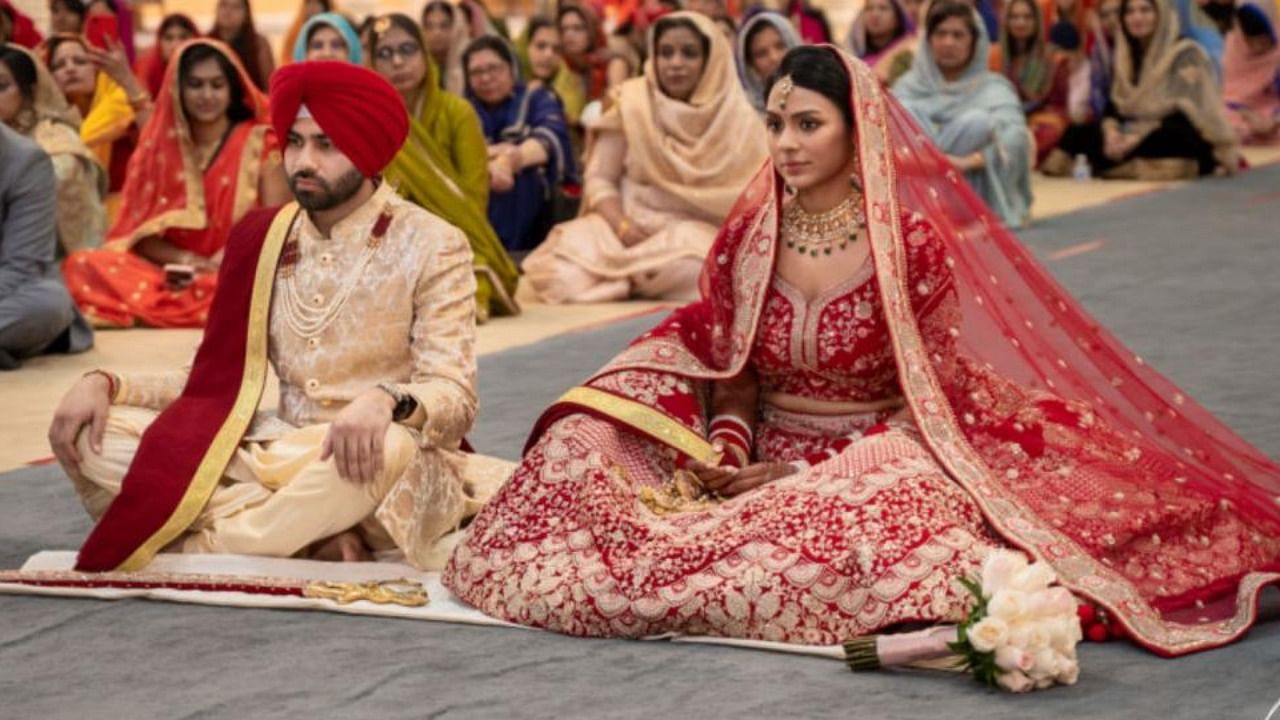 Baldeep and Neha at the Gurdwara Sahib, San Jose, California. Credit: Special Arrangement