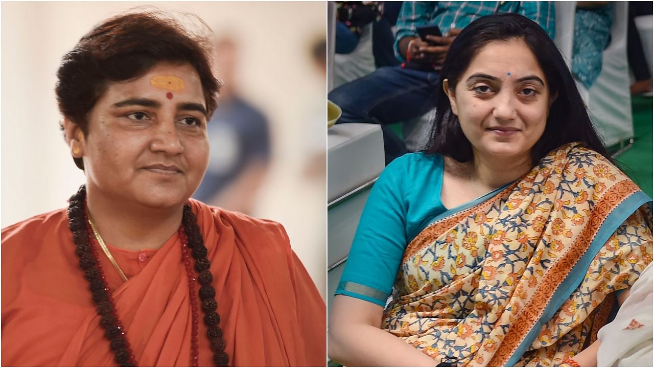 Bhopal MP Pragya Singh Thakur and Nupur Sharma. Credit: PTI Photo