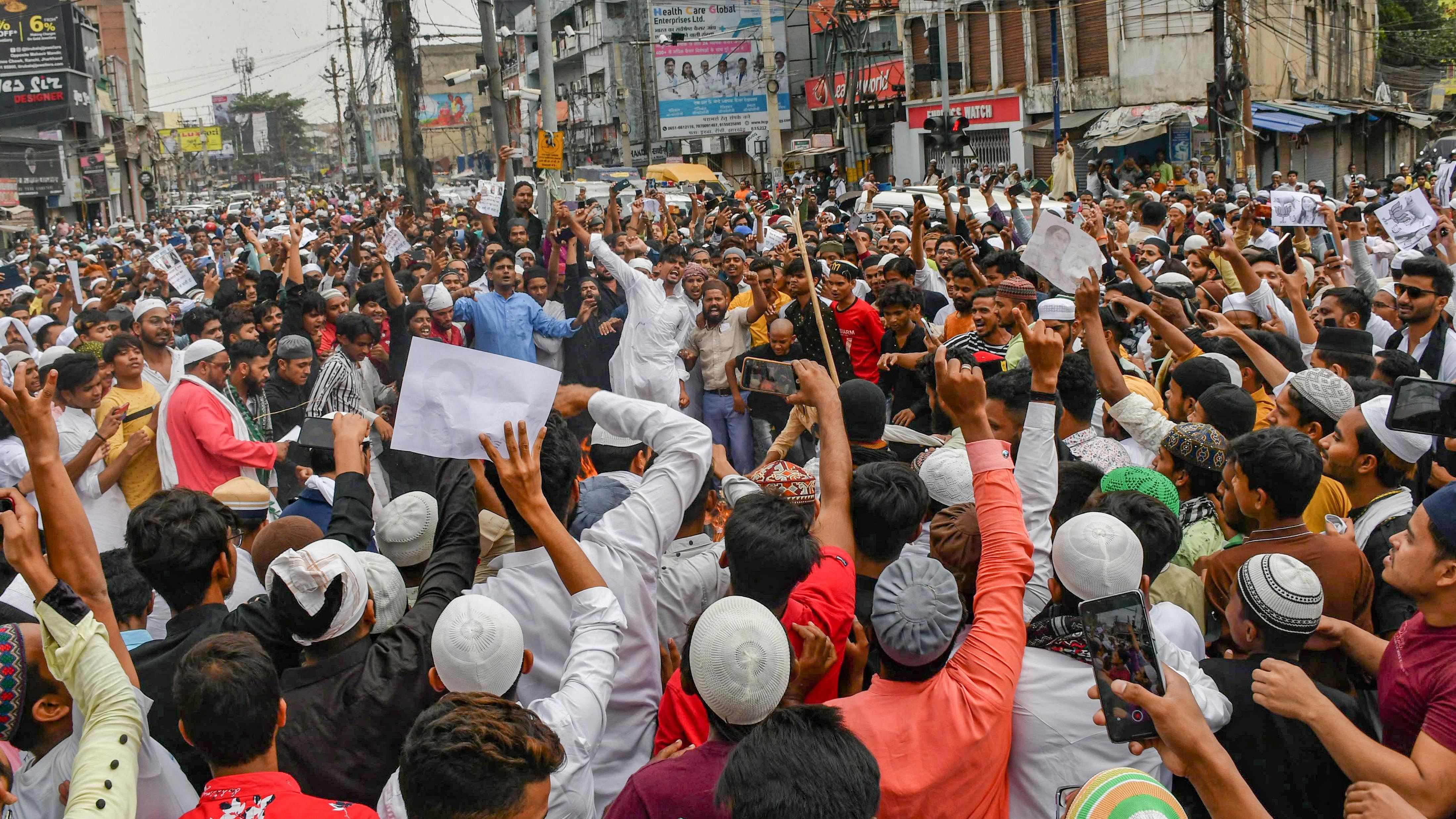 Two died and over two dozen people were injured in protests and subsequent clashes that rocked Ranchi on Friday. Credit: PTI Photo