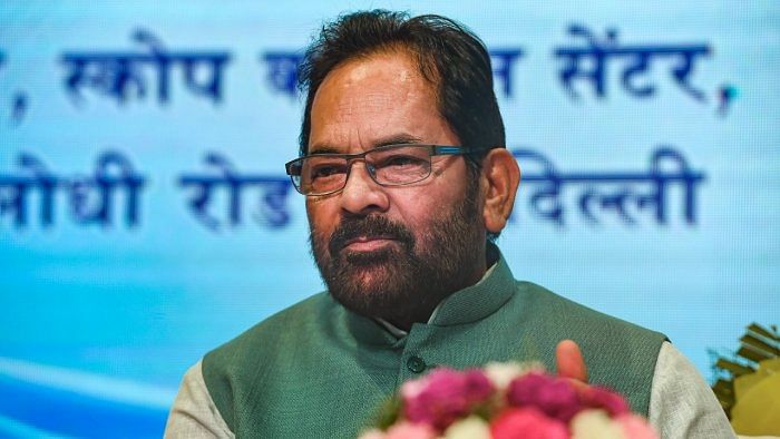 Union Minister for Minority Affairs Mukhtar Abbas Naqvi. Credit: PTI Photo