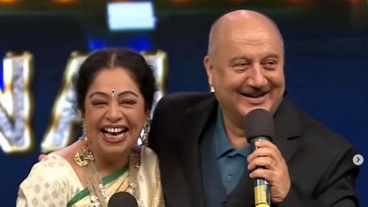 Veteran actor Anupam Kher and his actress-wife Kirron Kher. Credit: Instagram/anupampkher