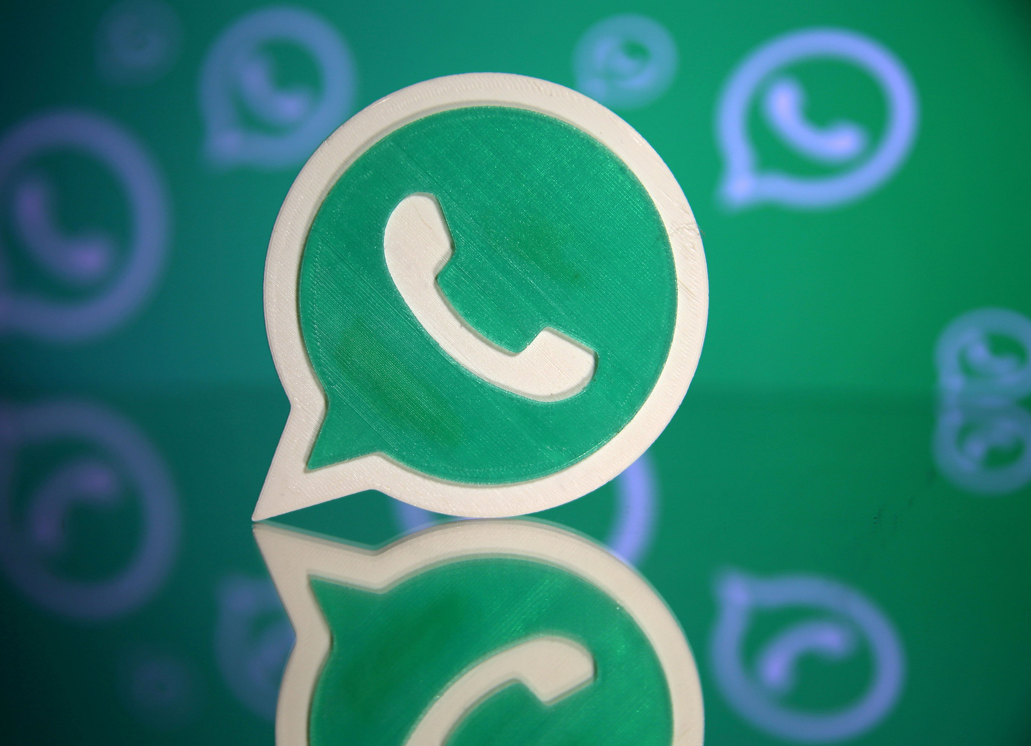 WhatsApp logo. Credit: Reuters
