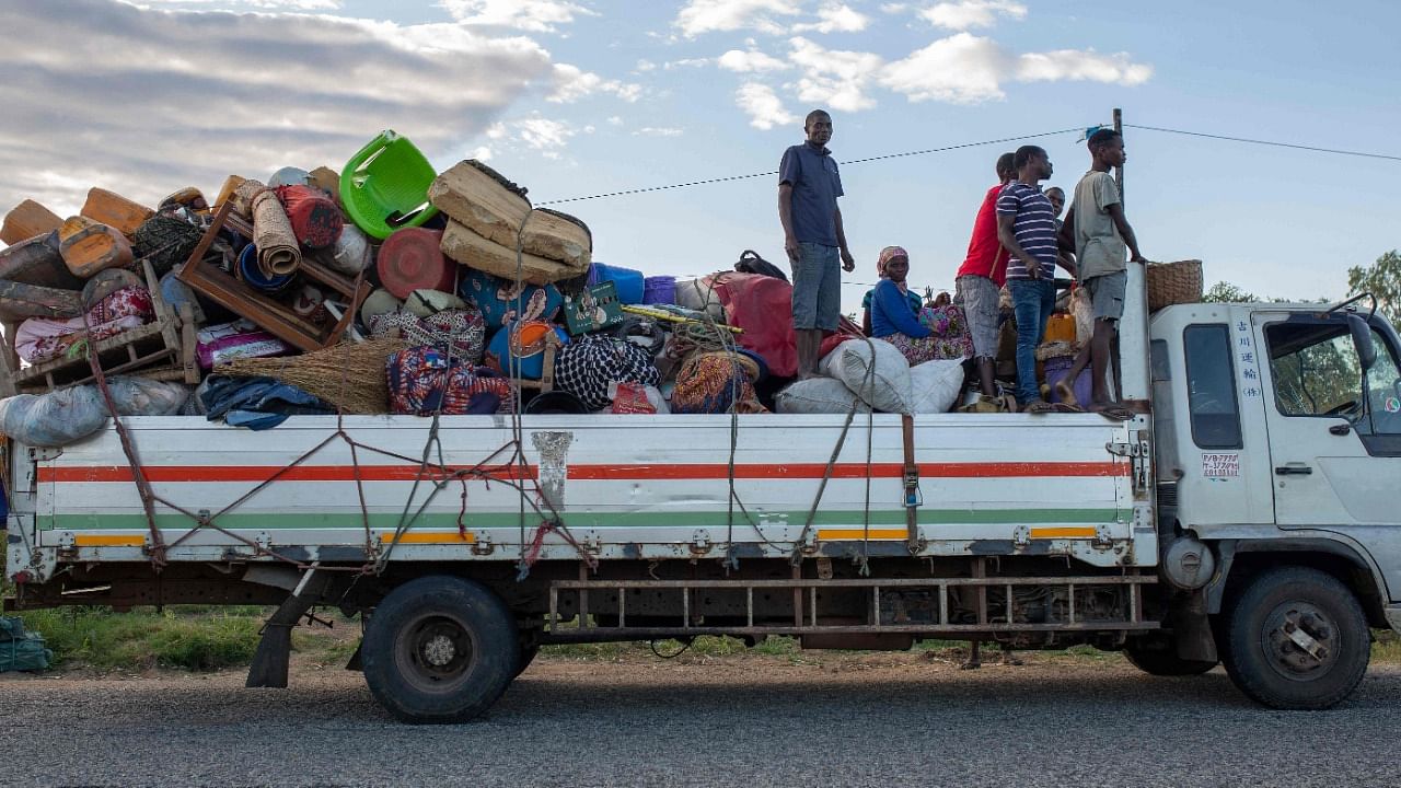 Displaced families from the community of Impire, a town in the district of Metuge in the Cabo Delgado province. Credit: AFP Photo