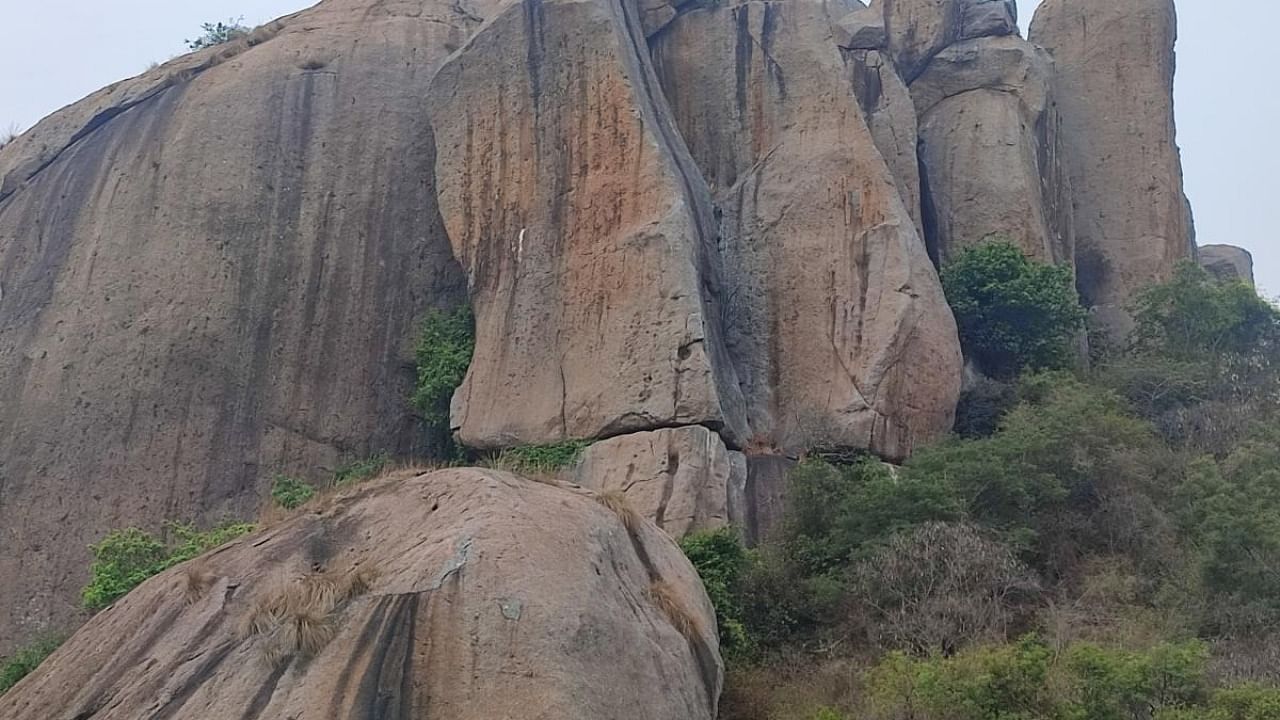 Boulders that are visible on the path. Credit: DH Photo