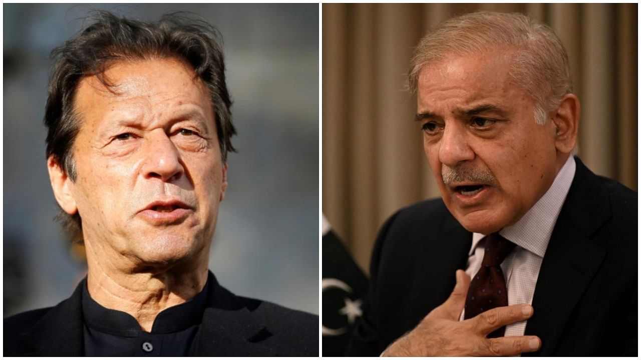 Imran Khan and Shehbaz Sharif. Credit: AFP and Reuters Photo