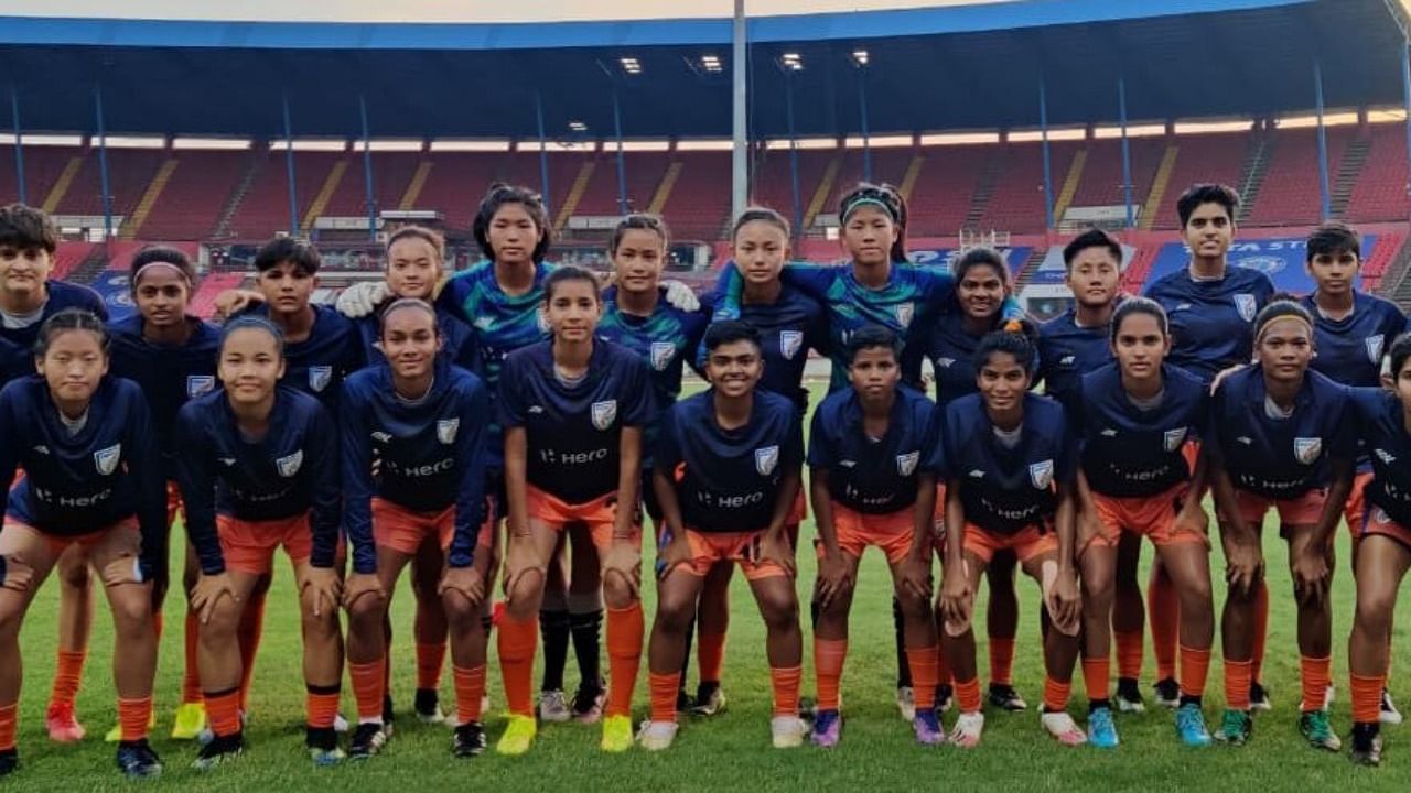 India U-17 women's football team. Credit: Twitter/@IndianFootball