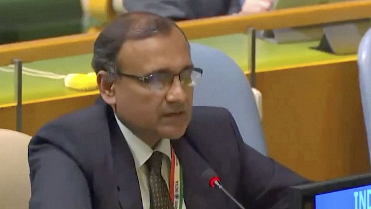 India’s Permanent Representative to the UN Ambassador T S Tirumurti. Credit: PTI Photo