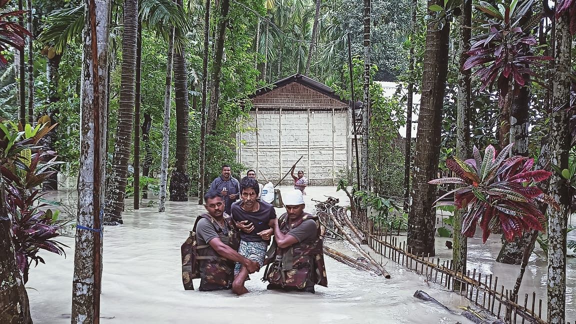 The Indian Army was called in at several districts for rescue operations. Credit: Indian Army