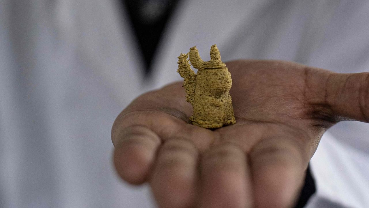 A sample of a candy for children made with cochayuyo seaweed and rice flour, at the lab of Chile's University in Santiago. Credit: AFP Photo