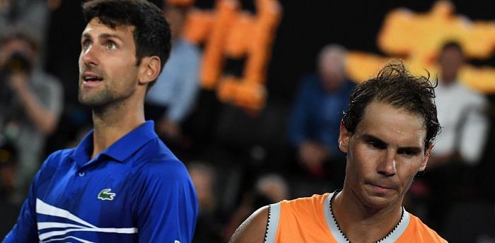 Novak Djokovic and Rafael Nadal. Credit: AFP Photo