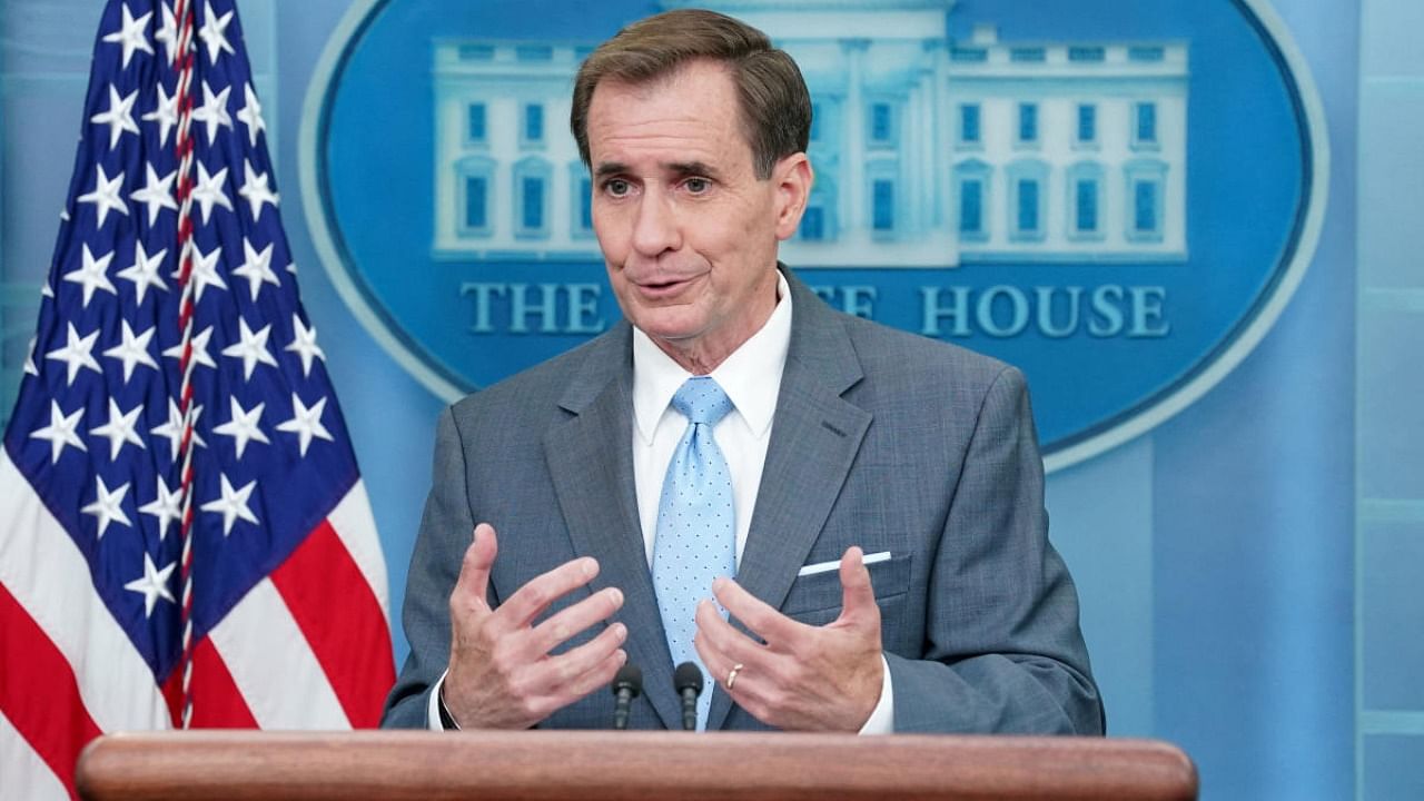 John Kirby, National Security Council Coordinator for Strategic Communications, speaks to reporters during a press briefing at the White House in Washington. Credit: Reuters photo