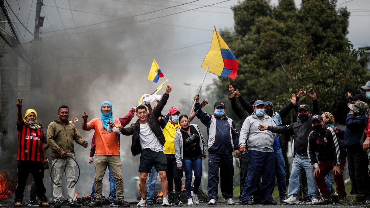 An estimated 14,000 protesters are taking part in a nationwide show of discontent against rising hardship in an economy. Credit: AFP Photo