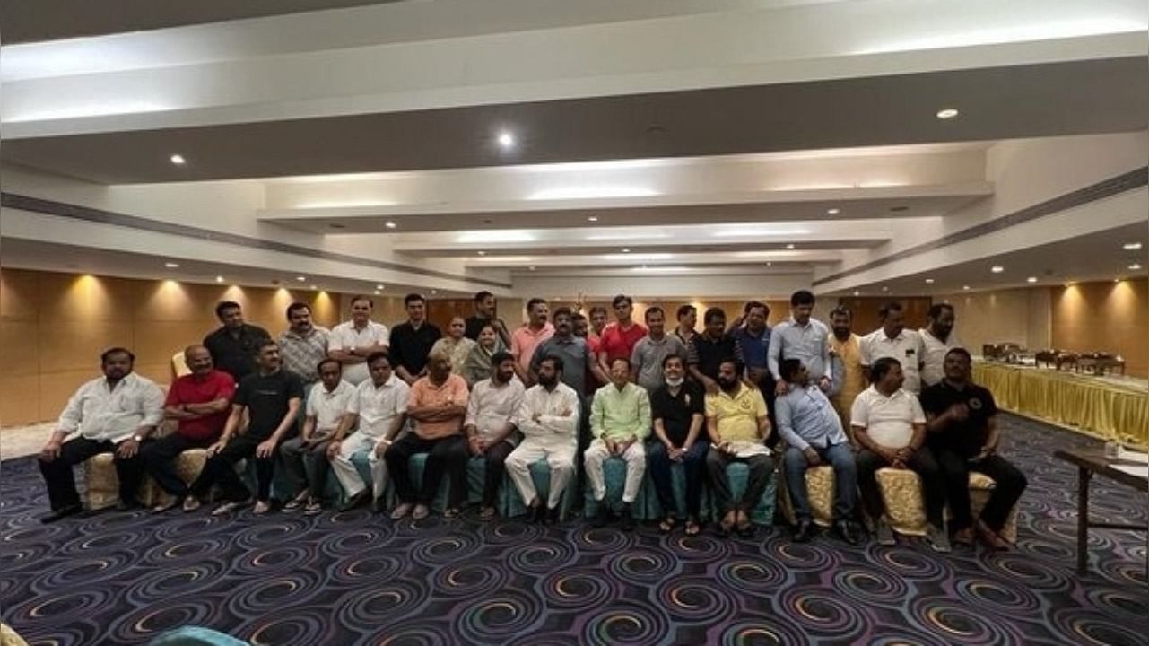 Rebel MLAs, led by Eknath Shinde, stayed for a day in the Le Meridian Hotel in Surat and took a chartered flight to Guwahati, where they are now in Radisson Blu. Credit: IANS Photo