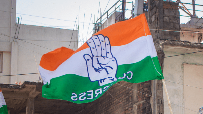 Congress flag. Credit: DH File Photo