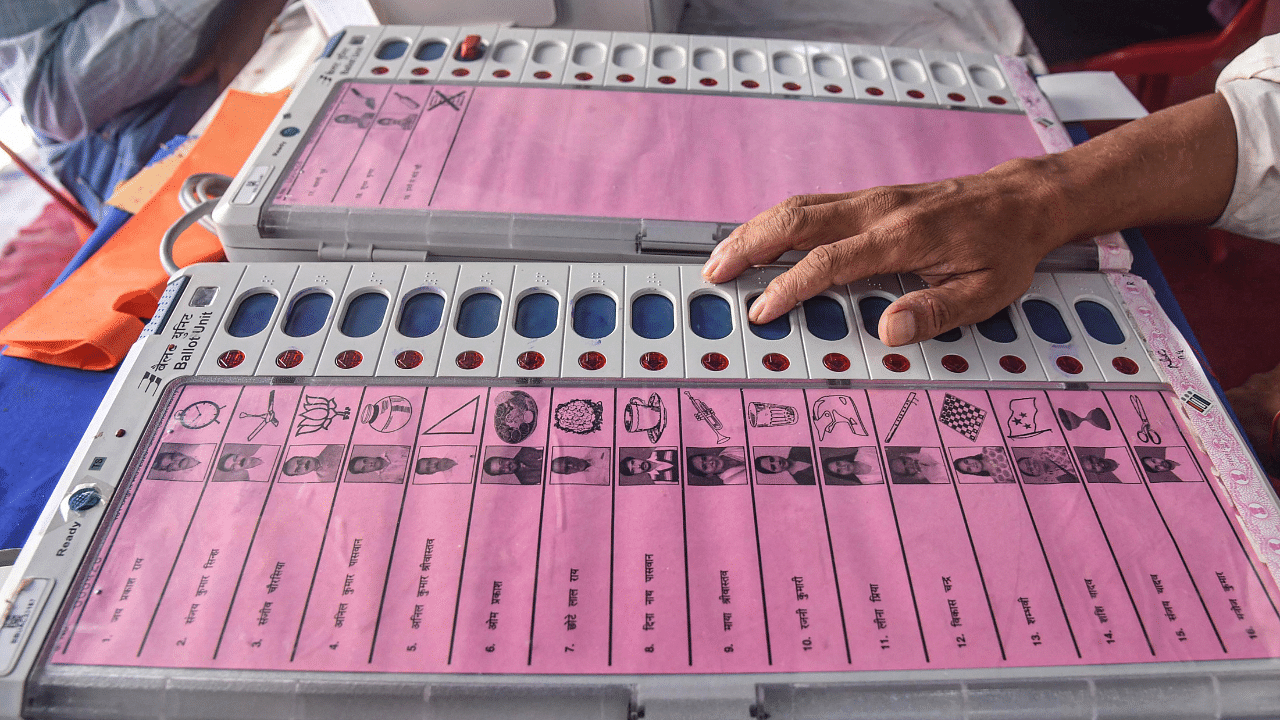 Lok Sabha by-elections were held in Rampur and Azamgarh constituencies in Uttar Pradesh and Sangrur seat in Punjab. Credit: PTI Photo