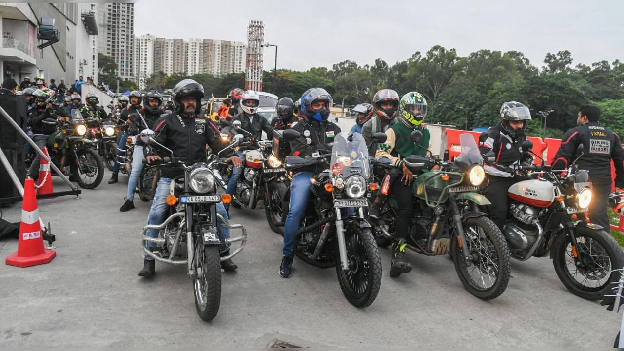 Riders ready to vroom at the World Motorcycle Day rally. Credit: DH Photo