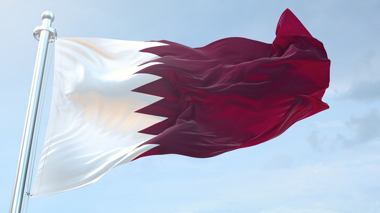 <div class="paragraphs"><p>The national flag of Qatar. </p></div>