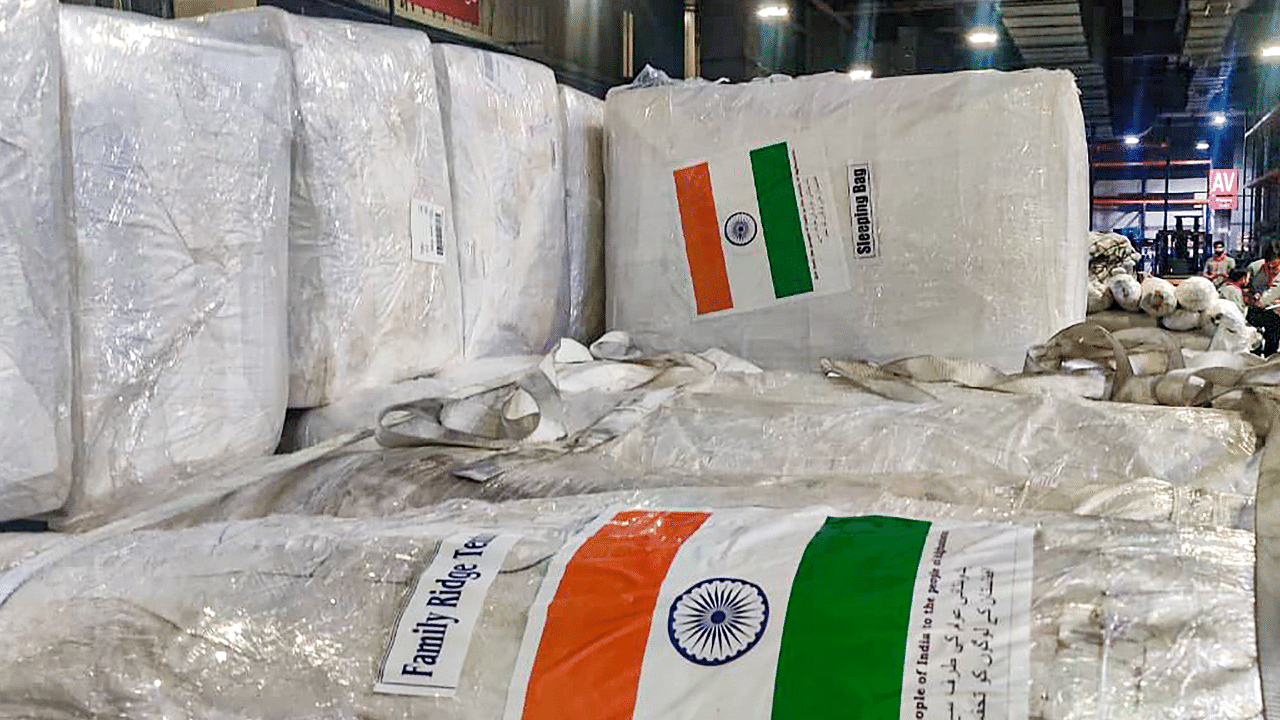 India sends relief material to Afghanistan. Credit: PTI Photo