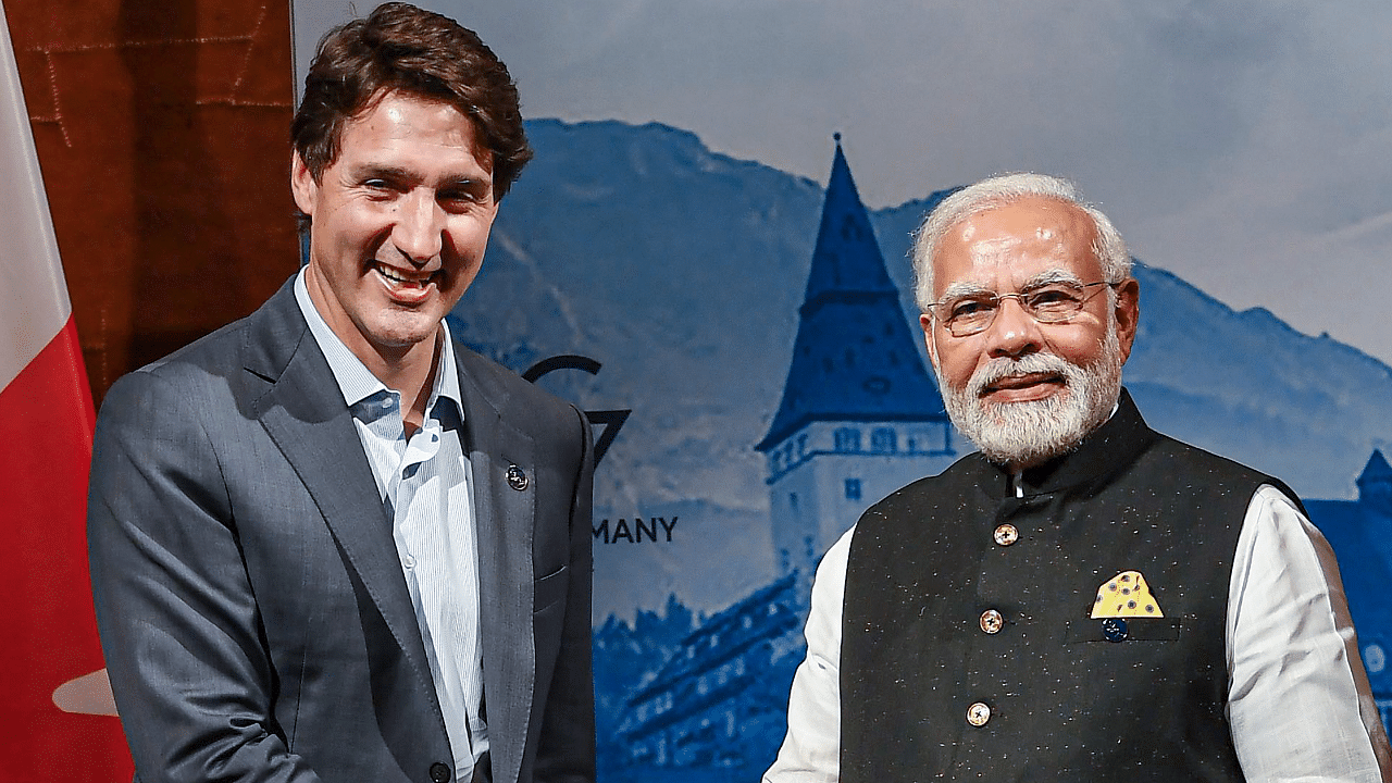 Prime Minister Narendra Modi and his Canadian counterpart Justin Trudeau. Credit: PTI Photo