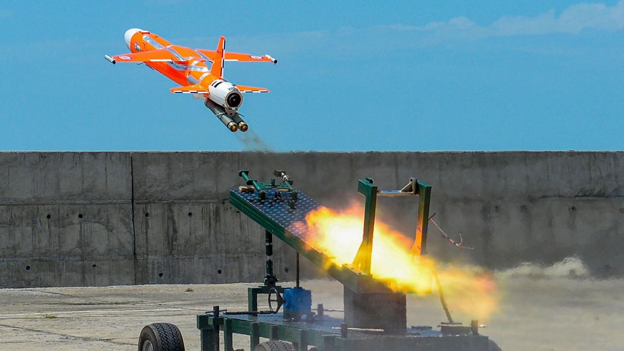 Defence Research and Development Organisation (DRDO) successfully flight-tests Abhyas, a High Speed Expendable Aerial Target (HEAT), at Integrated Test Range (ITR) Chandipur. Credit: PTI Photo/PRO Defence handout