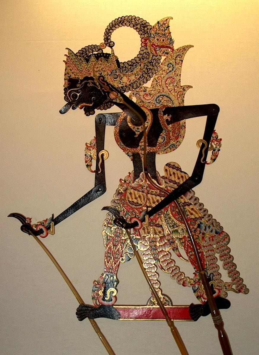 A Javanese Wayang puppet of Ghatodgaja in war attire (Pic courtesy: Wikimedia Commons)