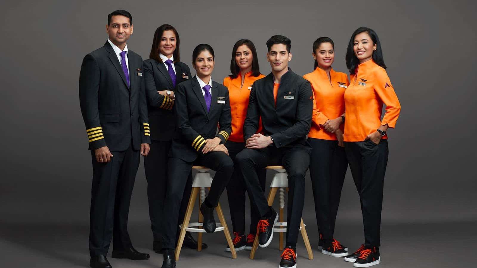 The company said it is the first Indian airline to have introduced custom trousers and jackets, with their fabric specially made for Akasa Air (using recycled polyester fabric which is made from pet bottle plastic salvaged from marine waste) and comfortable sneakers for its airline in-flight crew keeping in mind ergonomics, aesthetics and comfort. Credit: Twitter/@AkasaAir