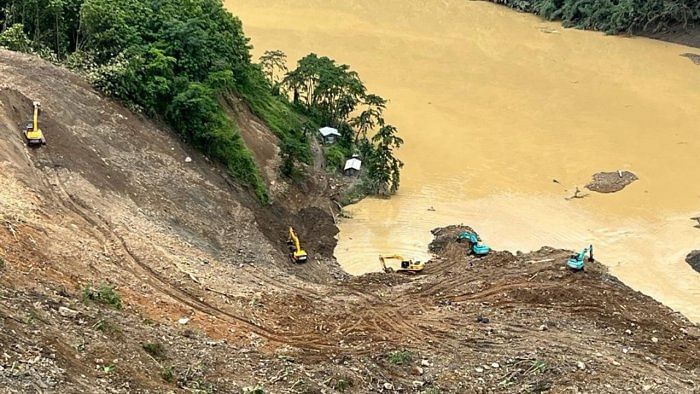 Landslide in Noney District of Manipur. Credit: IANS Photo