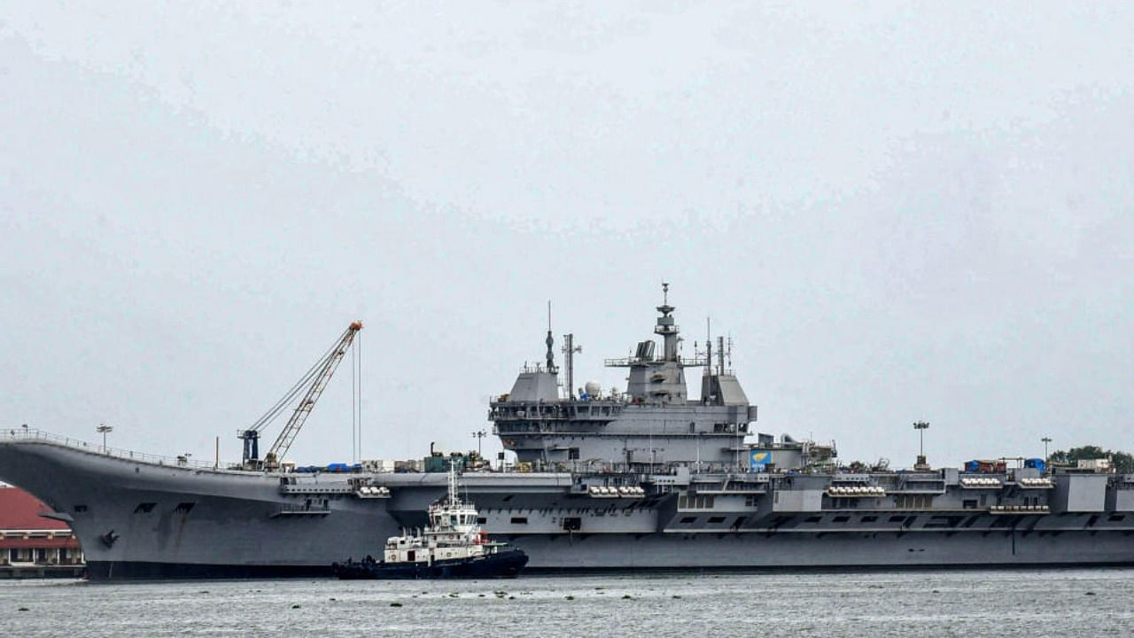 A view of INS Vikrant. Credit: PTI Photo